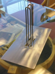 Leg for partition wall raw finish