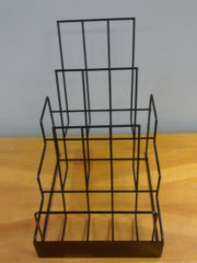 Three tier counter display black finish